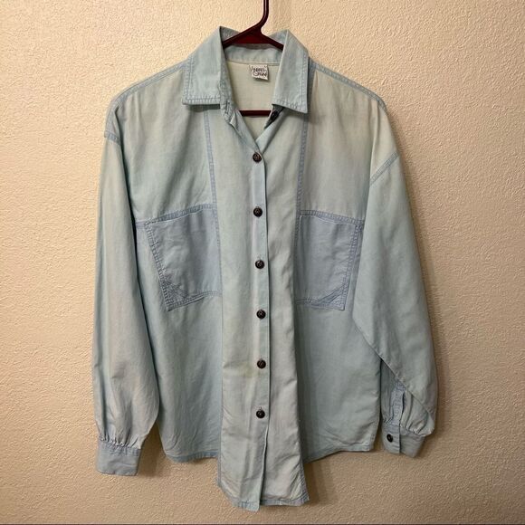 Andres Orsini Long Sleeve Aqua Shirt Size Large - Picture 1 of 5